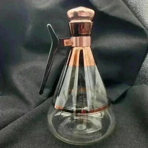 Vintage MCM‎ Stanhome 8 Cup Coffee Carafe Copper Accents Stylized Black Handle